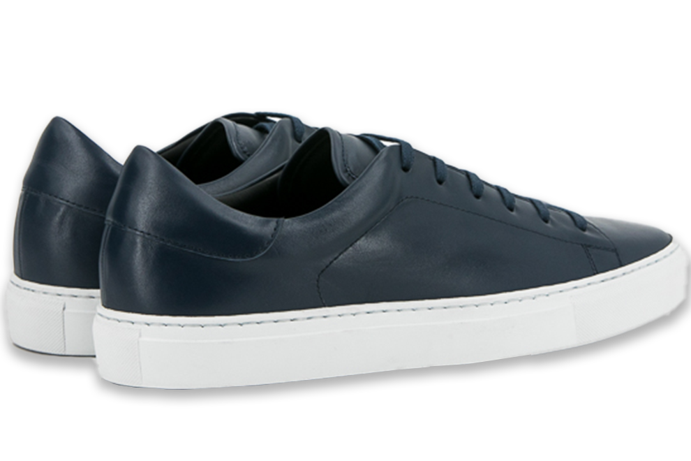 Leather Trainer │ Navy