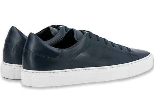 Leather Trainer │ Navy