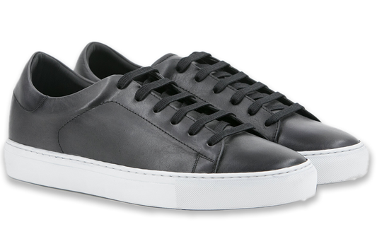 Leather Trainer │ Grey Burn-Effect