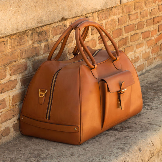 Leather Travel Duffle │ Light Brown