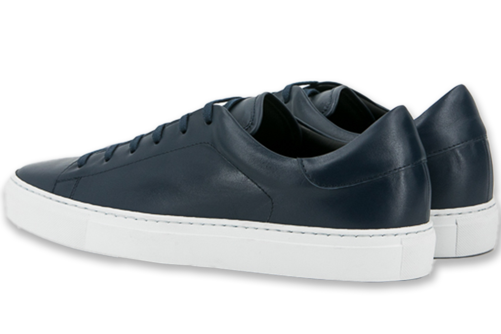 Leather Trainer │ Navy