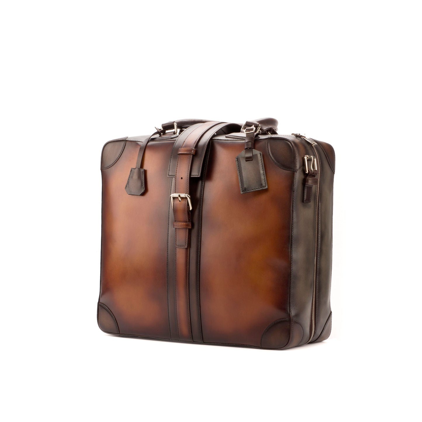 Leather Travel Tote │ Cognac Burn Patina