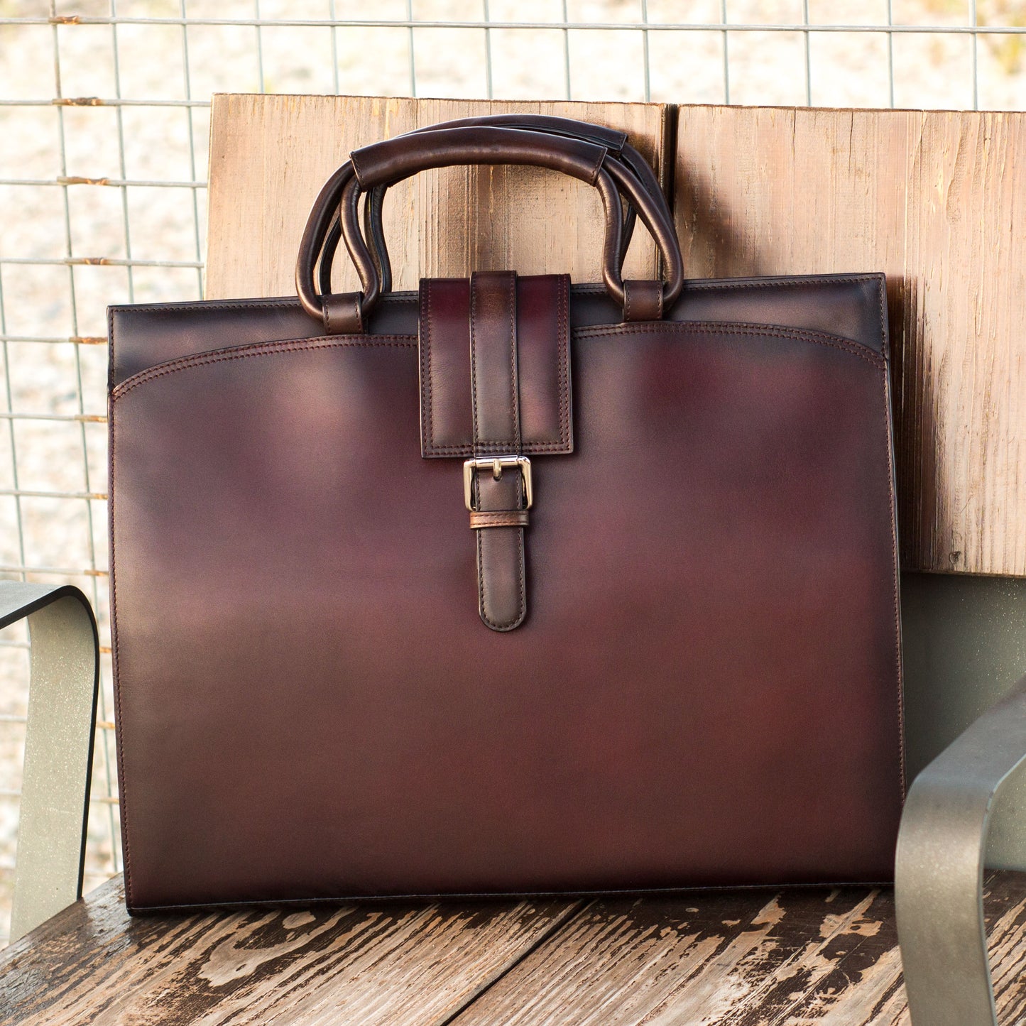 Leather Brief Case │ Burgundy