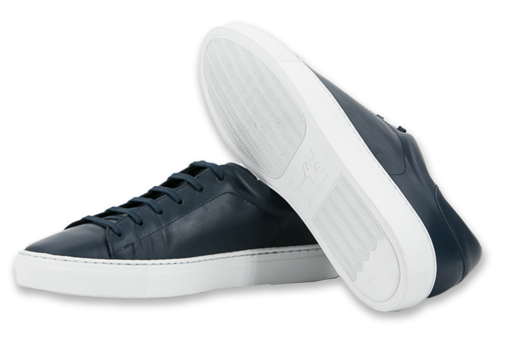 Leather Trainer │ Navy