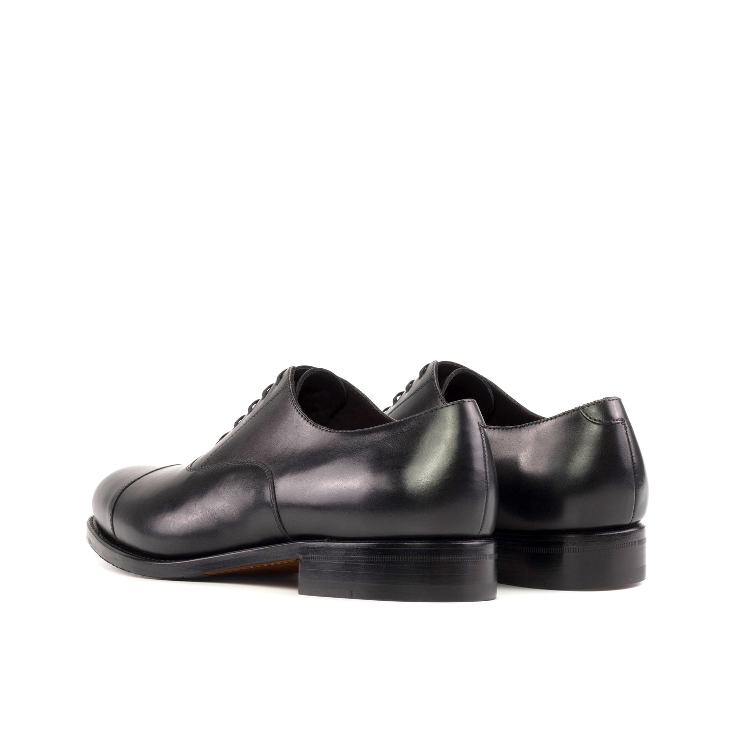 Leather Oxford Zurigo │ Black - Cognac Soles