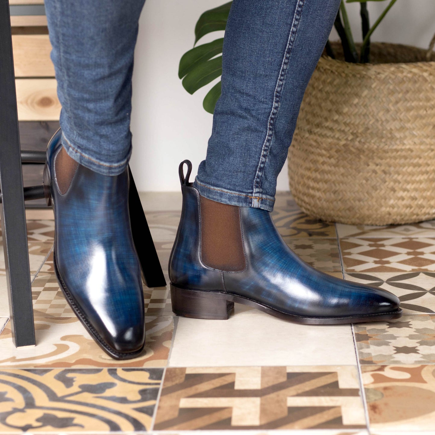 Leather Chelsea Boots Belgravia │ Denim Papiro Patina