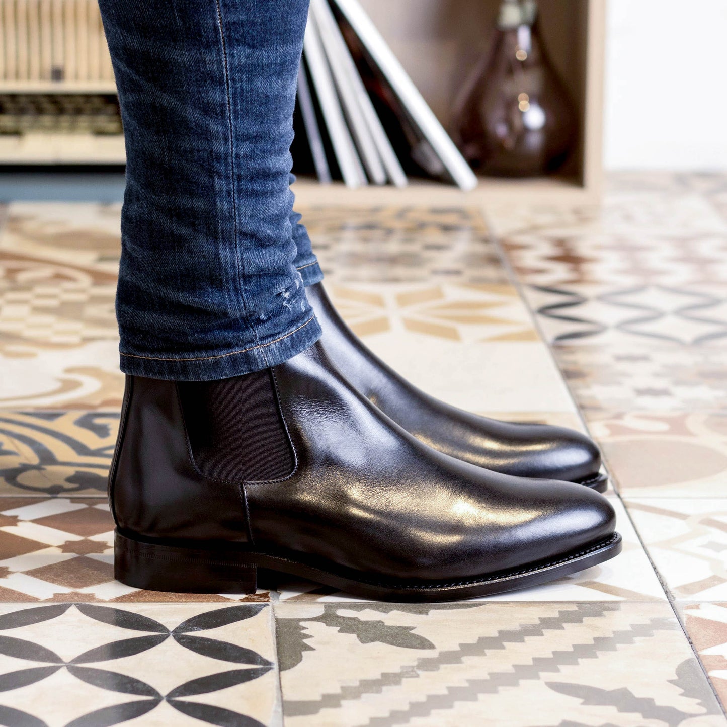 Leather Chelsea Boots Zurigo │ Black