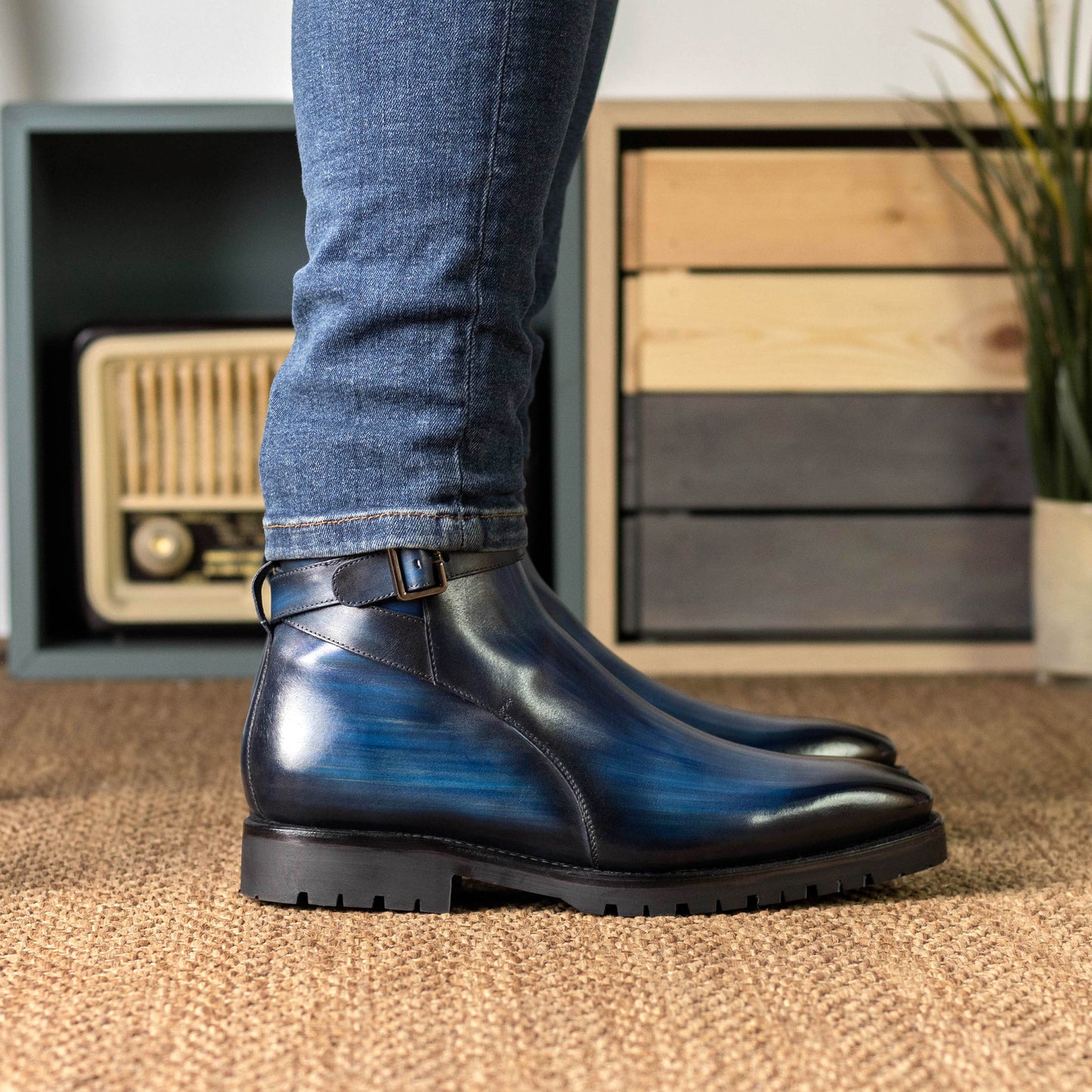 Leather Jodhpur Savile │ Blue Classic Patina