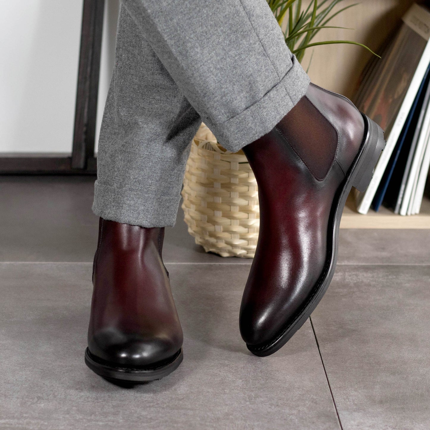 Leather Chelsea Boots Zurigo │ Burgundy