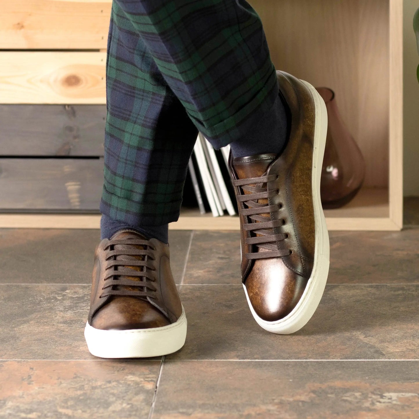 Leather Trainer │ Brown Patina