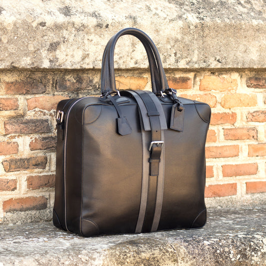 Leather Travel Tote │ Black