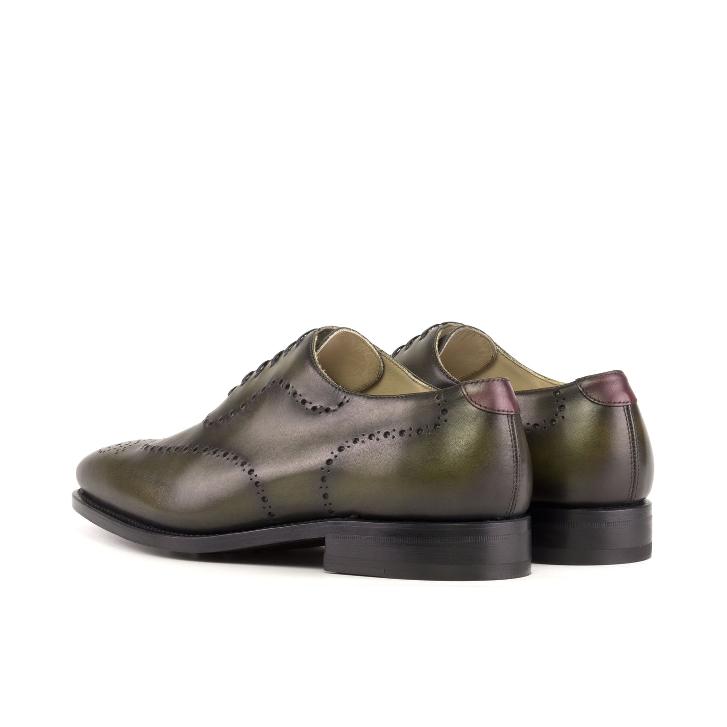 Leather Whole Cut Savile│ Olive painted calf