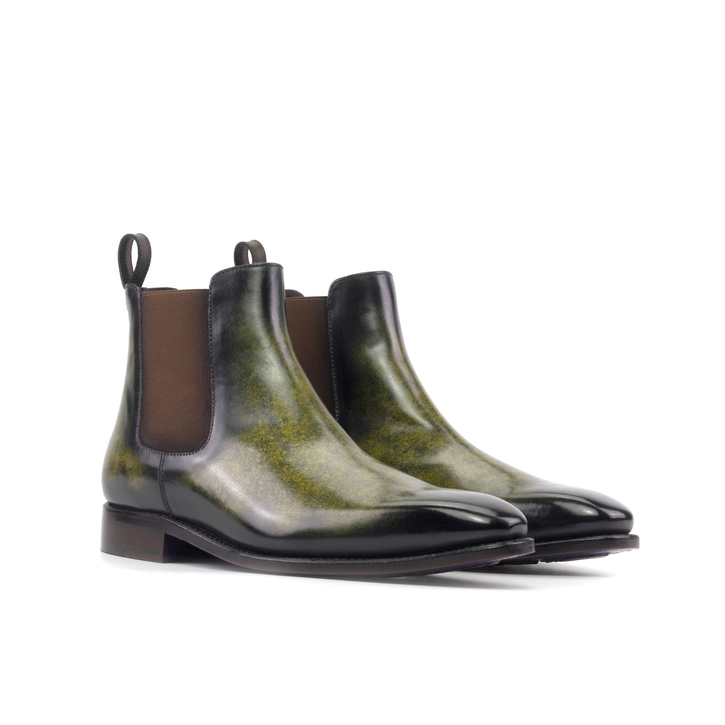 Leather Chelsea Boots Savile │ Khaki Museum Patina