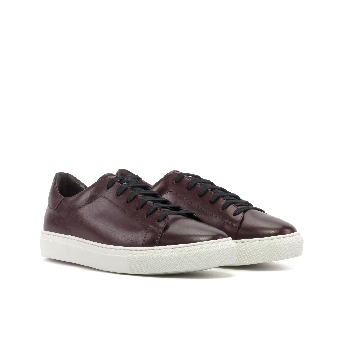 Leather Trainer │ Burgundy Painted Calf