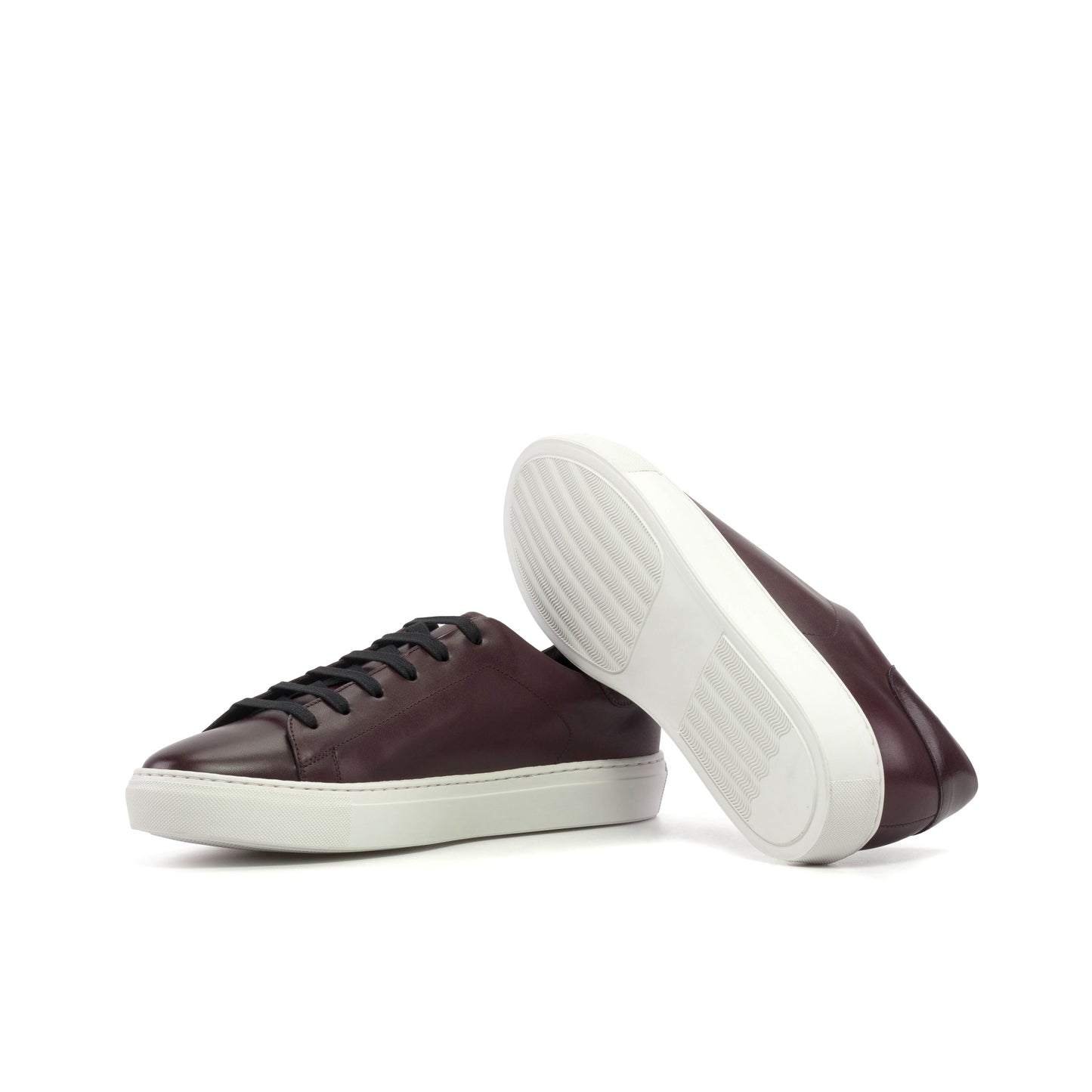 Leather Trainer │ Burgundy Painted Calf