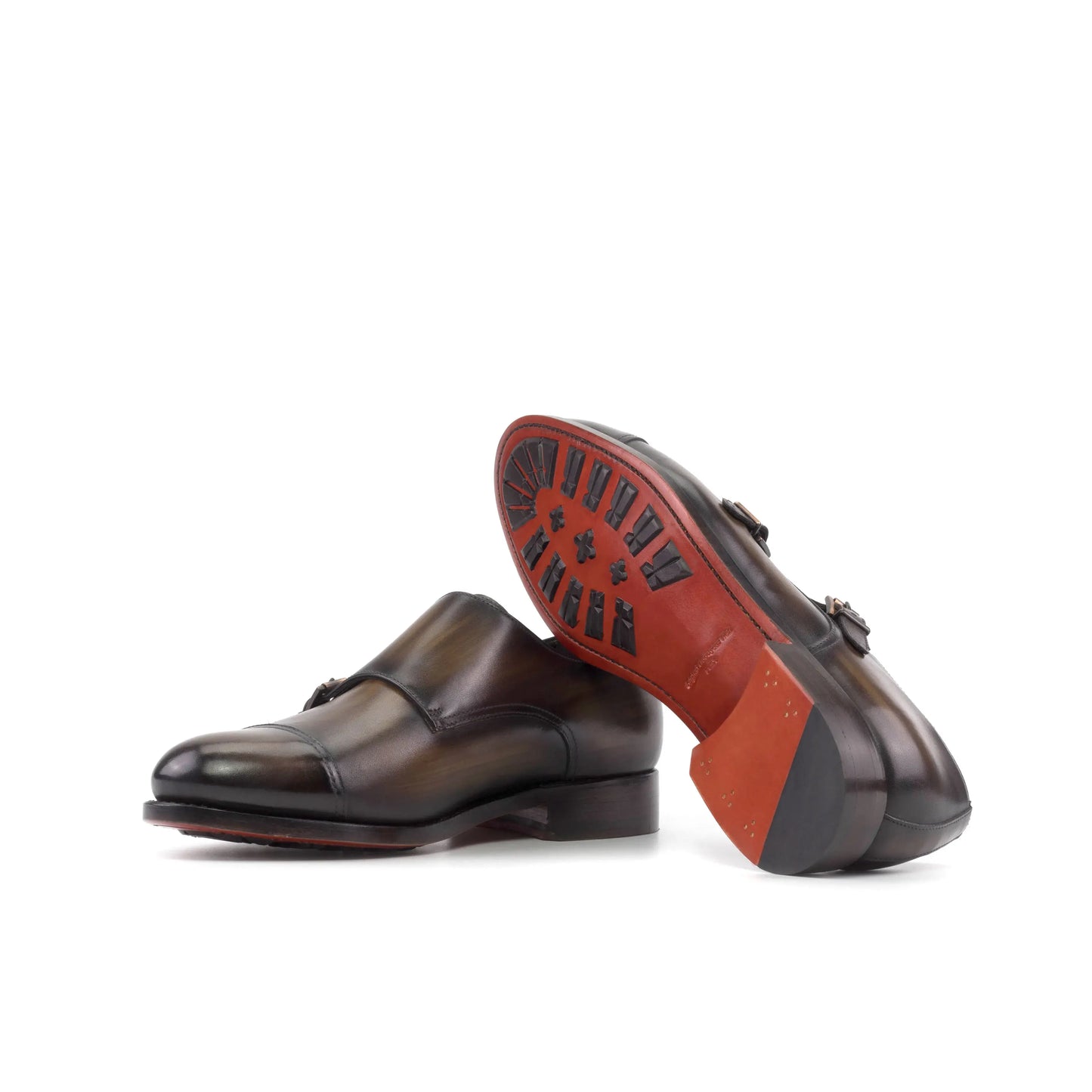 Leather Double Monk Zurigo │ Brown Papiro Patina