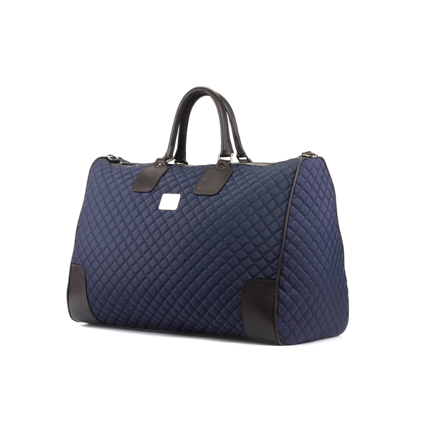 Quilted Weekender Bag │ Navy & Black