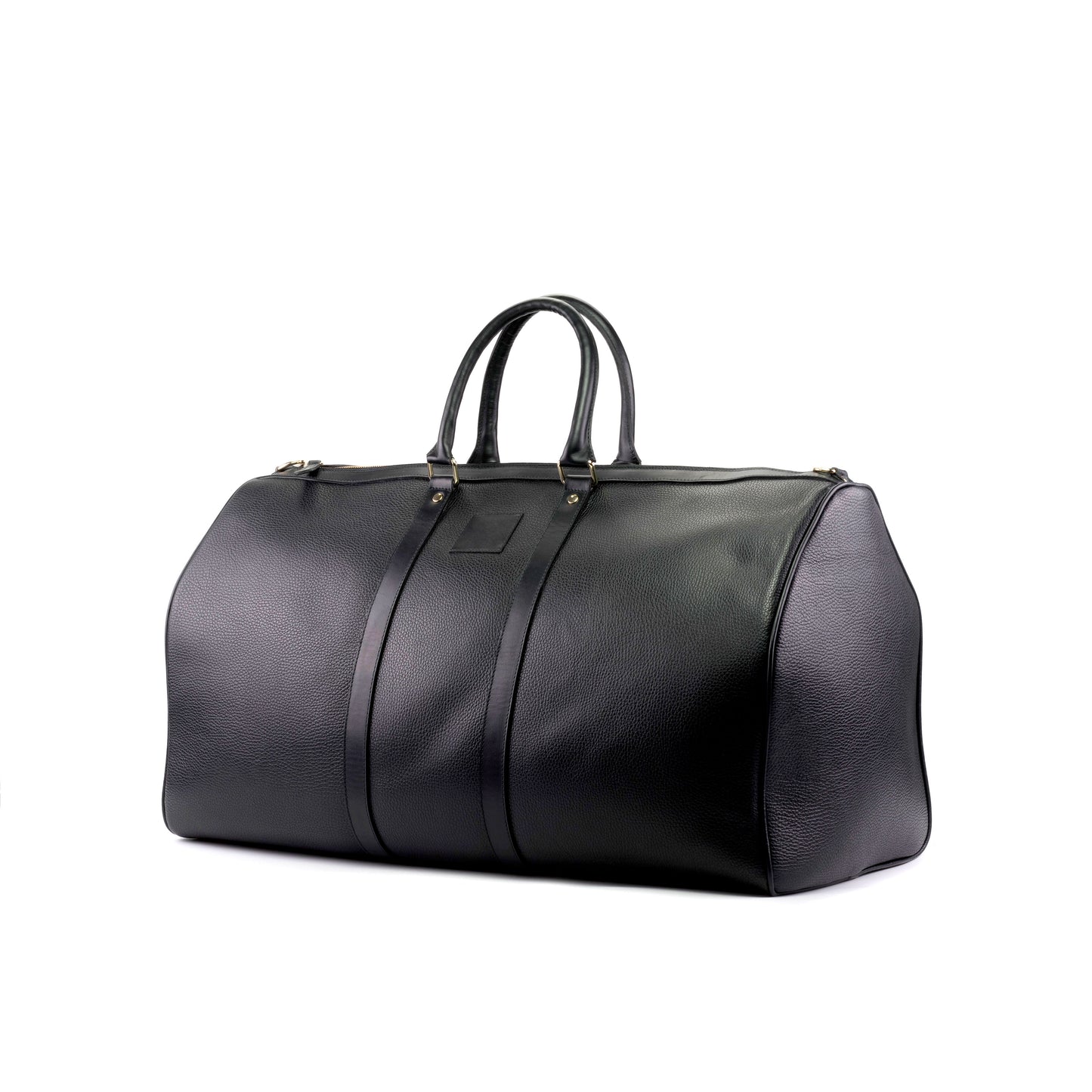 Leather Duffle Bag │ Black Grain