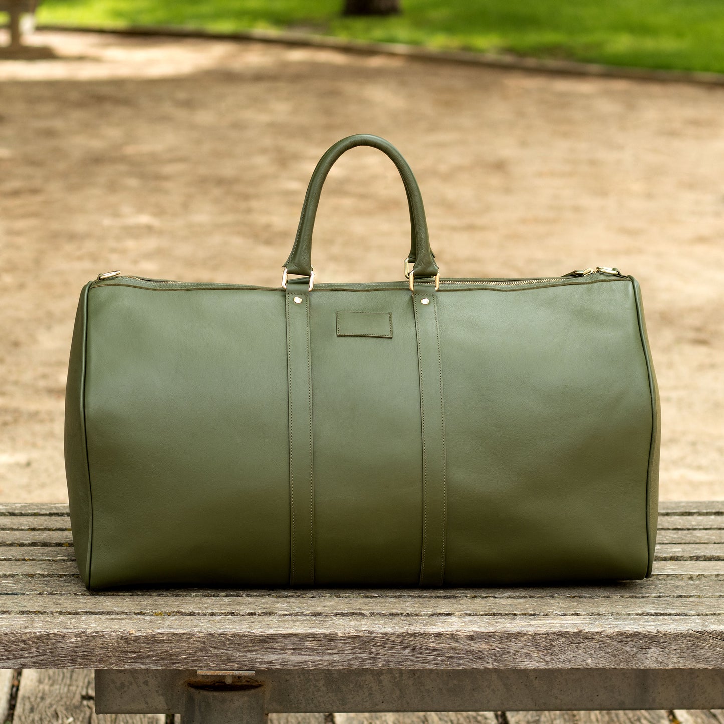 Leather Duffle Bag │ Khaki