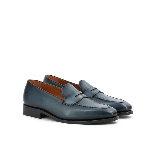 Leather Loafer Savile │ Blue Jeans [Exclusive Patina]