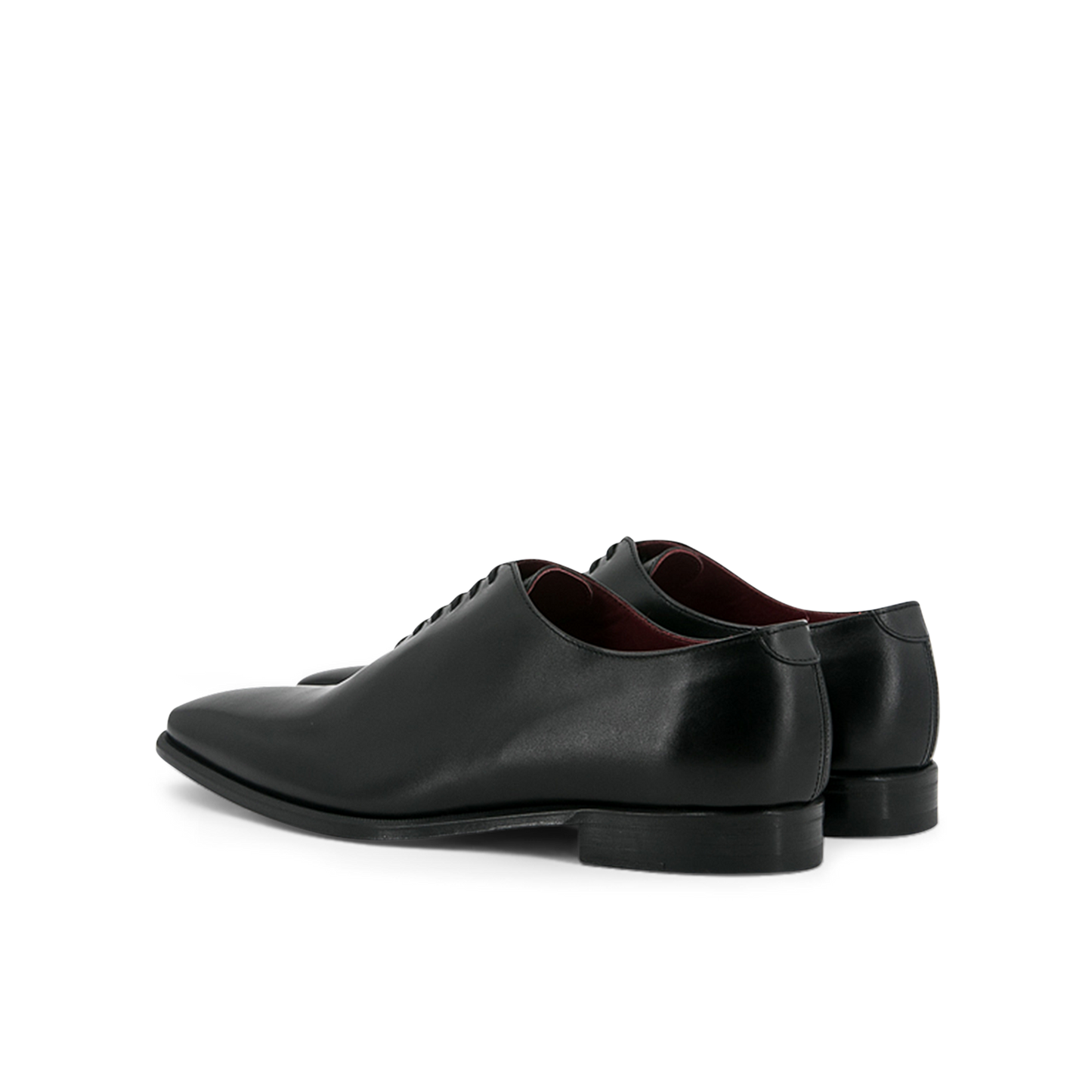 Leather Whole Cut Monti │ Black with Red Soles [BlackStitch]