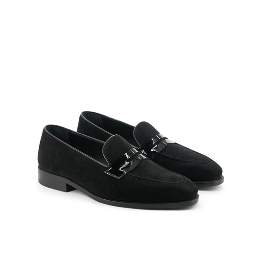 Suede & Patent Loafer Savile │ Black