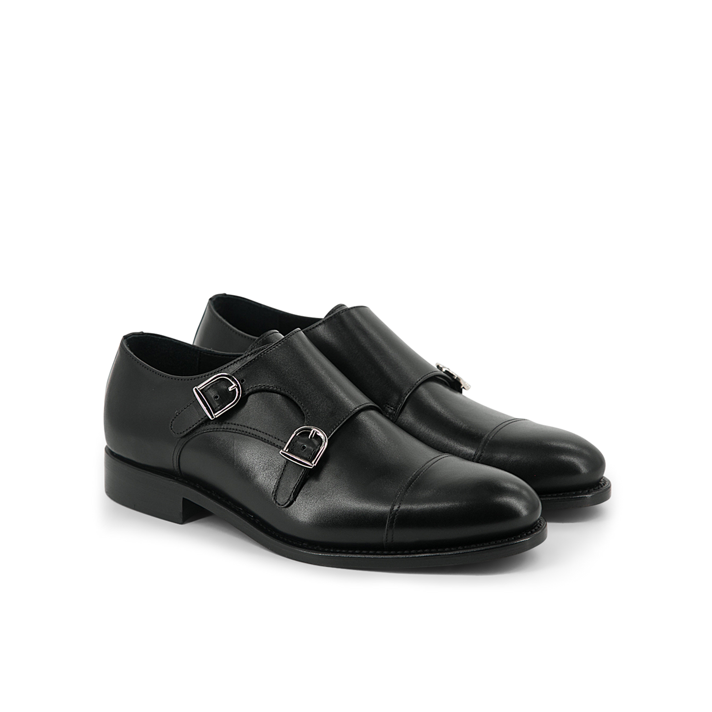 Leather Double Monk Zurigo │ Black