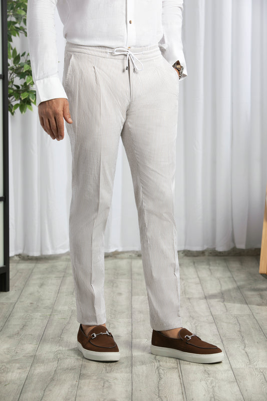 Jog Pants Sondrio │ Beige Stripes