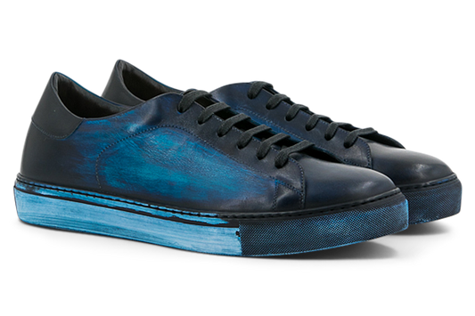 Leather Trainer │ Exclusive Blue Patina