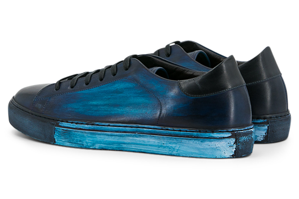 Leather Trainer │ Blue [Exclusive Patina]