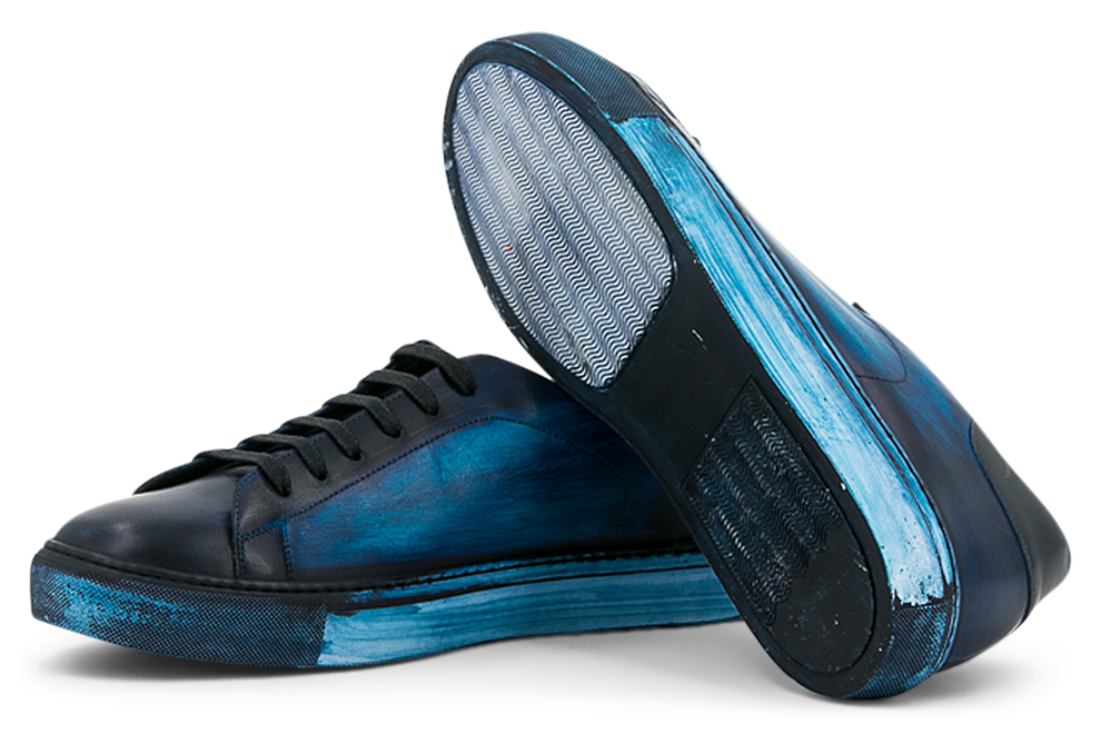 Leather Trainer │ Blue [Exclusive Patina]