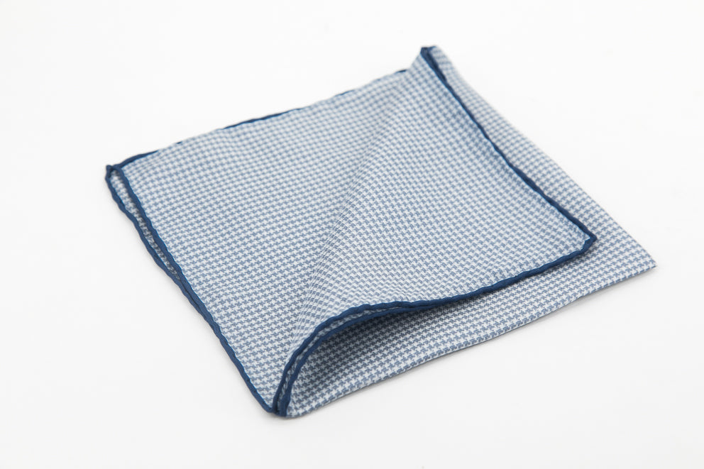 Pocket Square - Blue & White Pattern