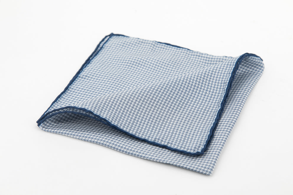 Pocket Square - Blue & White Pattern