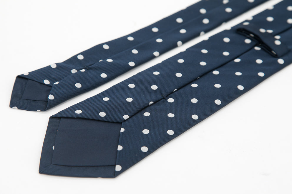 TIE - Navy with White Dots