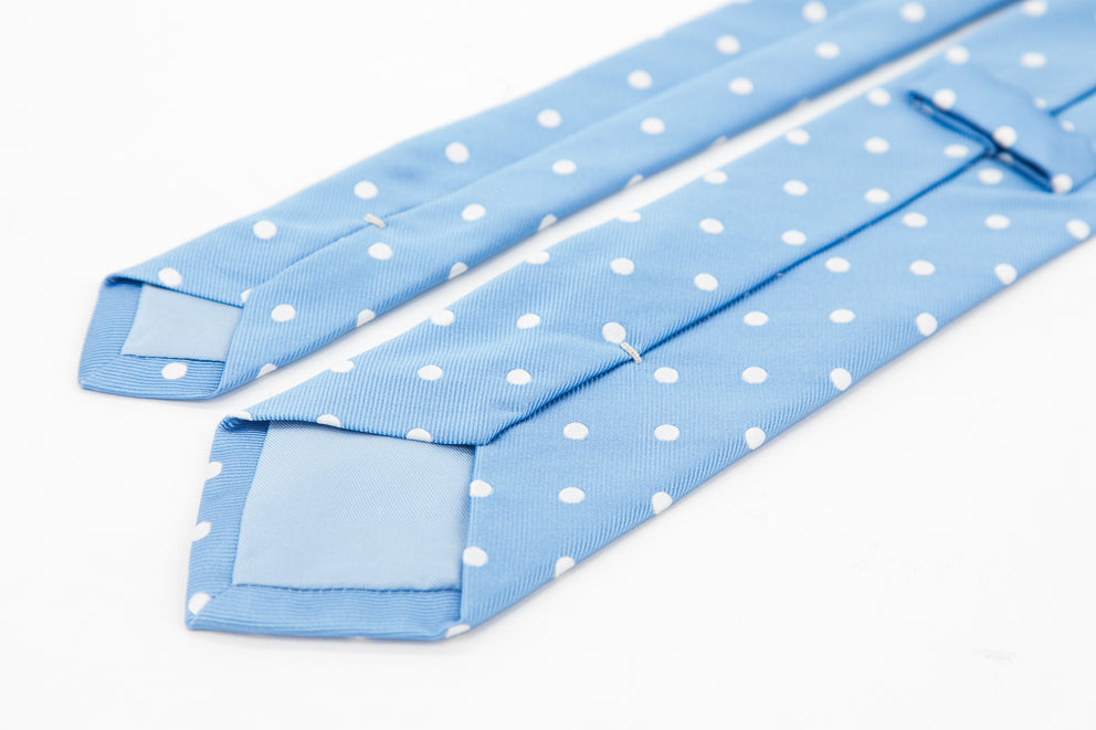 TIE - Light Blue with White Dots