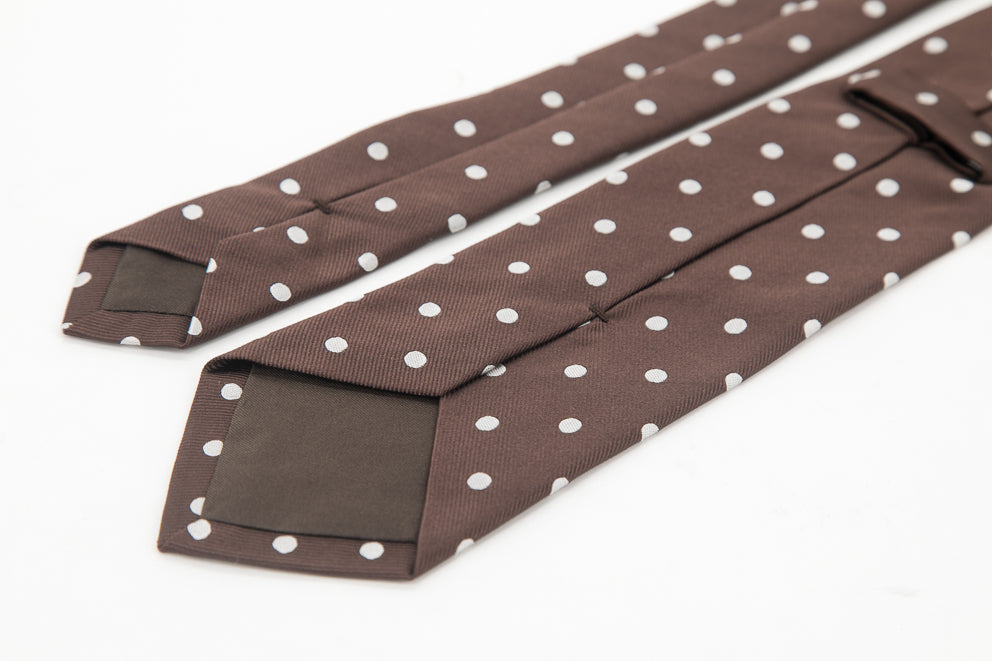 TIE - Brown with White Dots