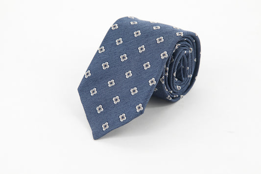 TIE - Blue & White Dot Squares