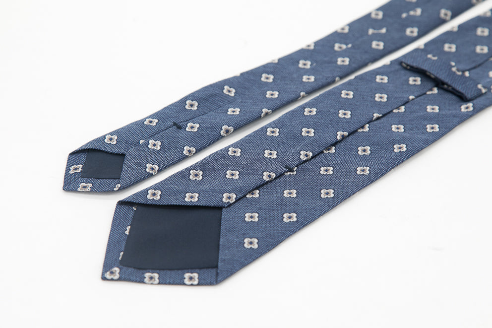 TIE - Blue & White Dot Squares