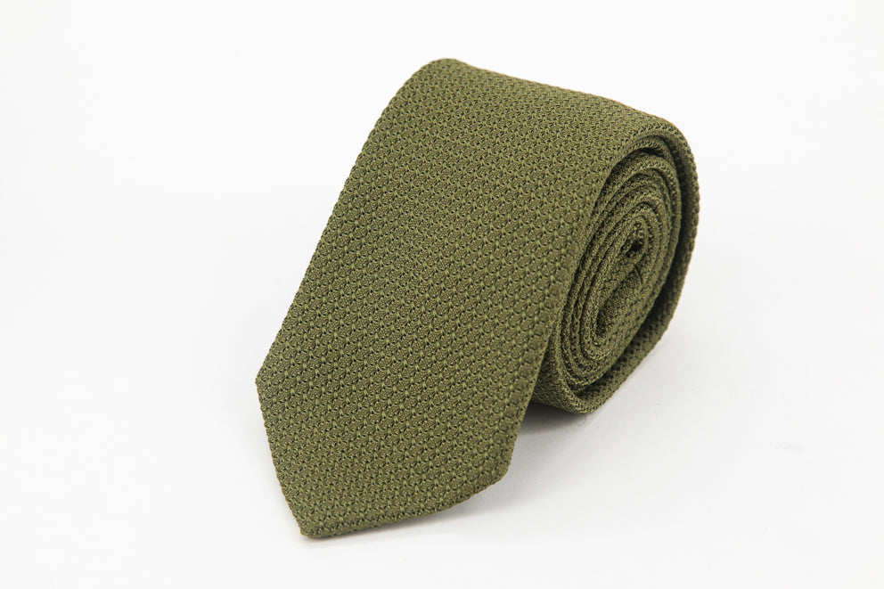 TIE - Olive Green Knitted