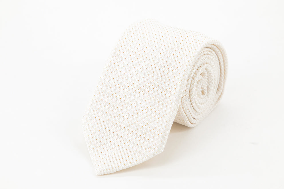 TIE - White Knitted