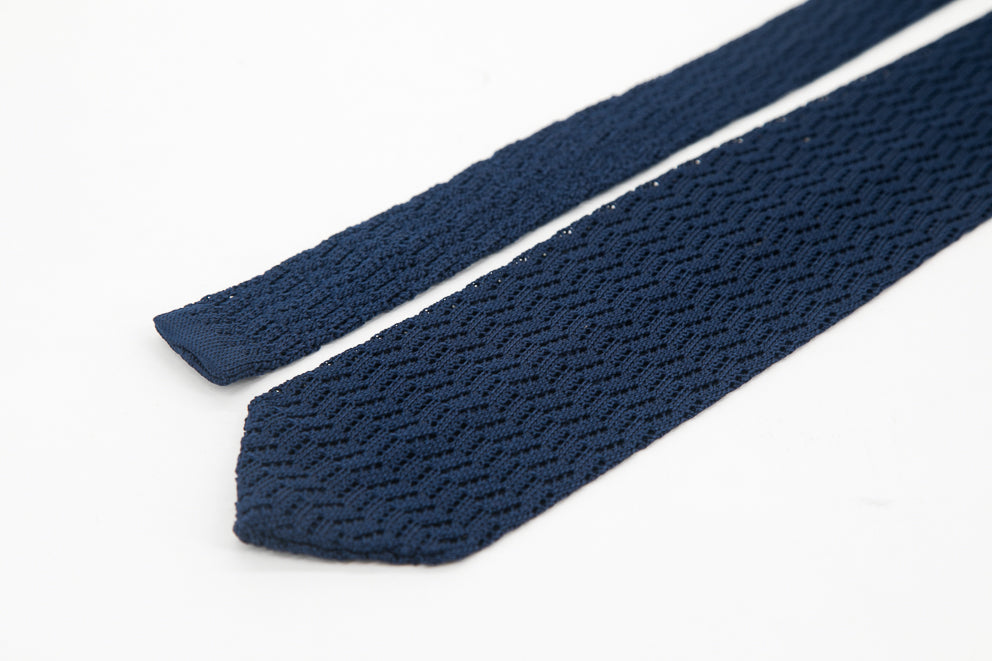 TIE - Navy Knitted