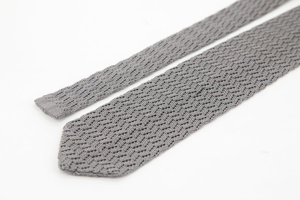 TIE - Grey Knitted