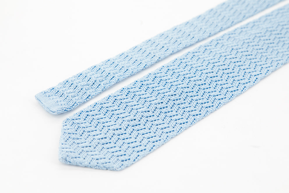 TIE - Light Blue Knitted