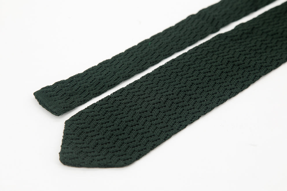 TIE - Forest Green Knitted