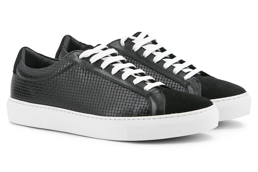 Leather Trainer │ Black & White