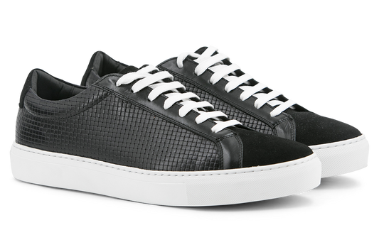 Leather Trainer │ Black & White