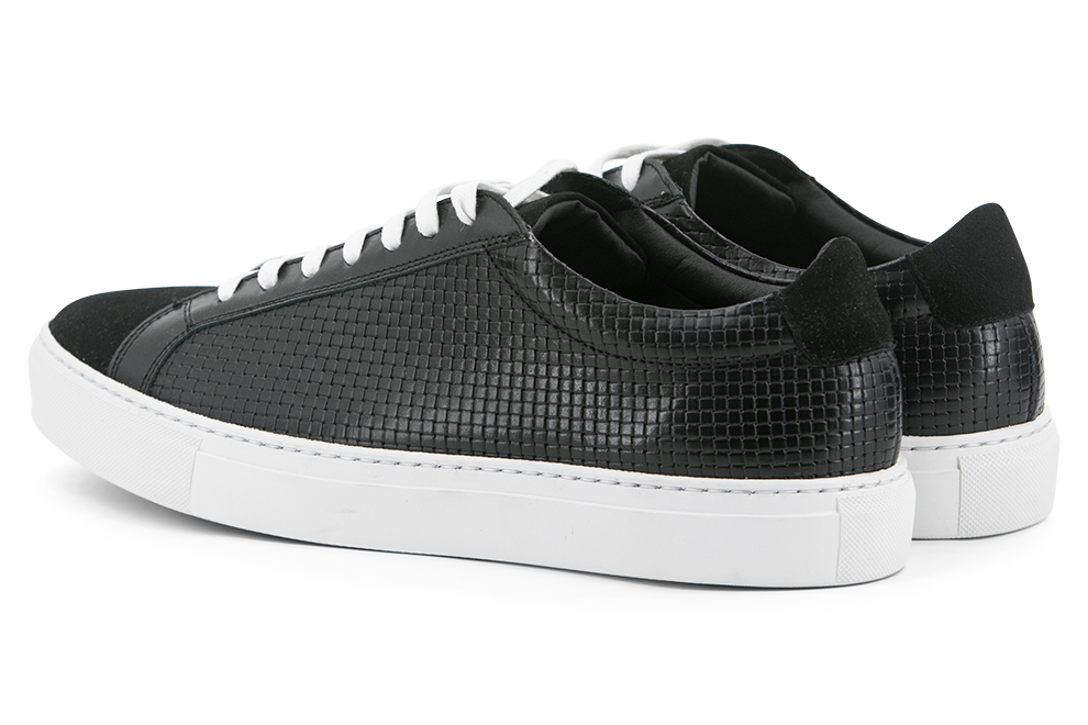 Leather Trainer │ Black & White