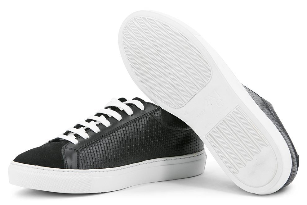 Leather Trainer │ Black & White