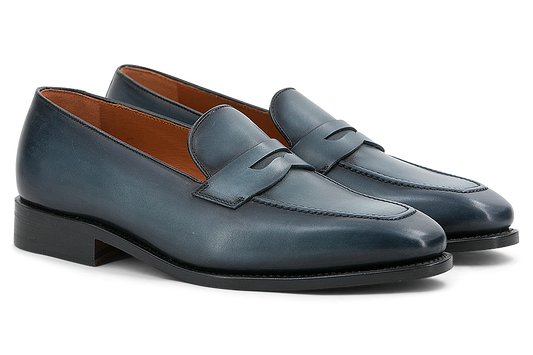 Leather Loafer Savile │ Blue Jeans [Exclusive Patina]