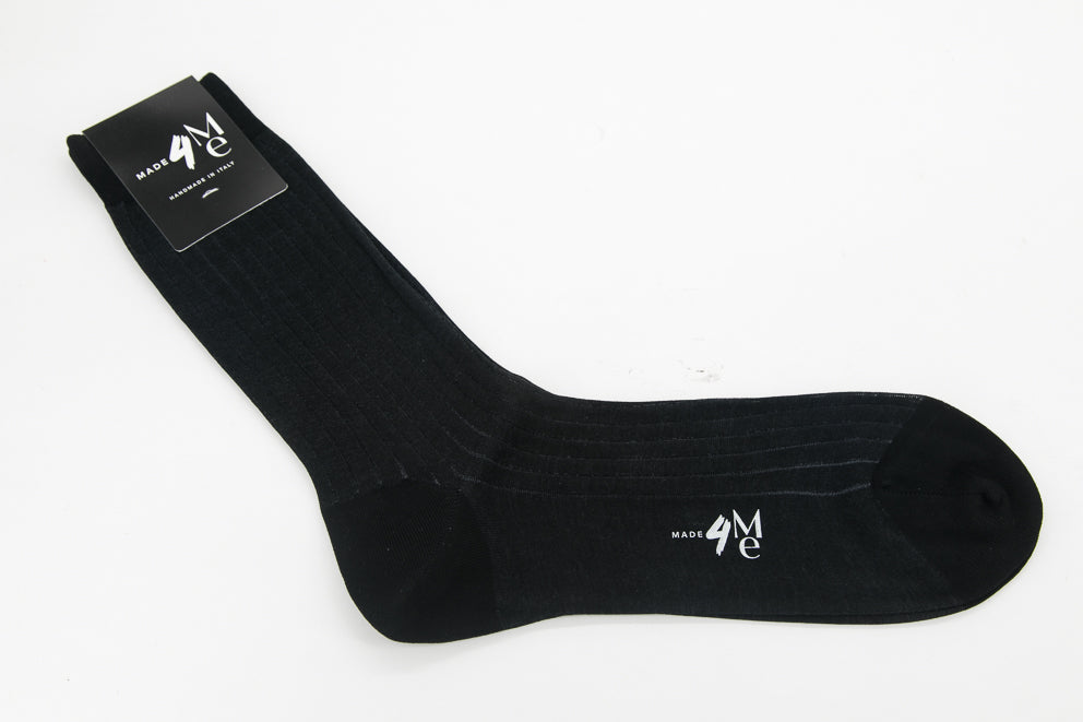 Striped Socks │ Black & Silver